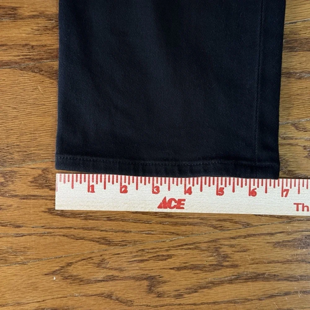 PAIGE‎ Stella High-Rise Straight Jeans Black Overdye Size 24 NWOT Stretch
